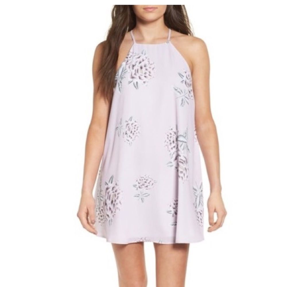 Show Me Your Mumu Dresses Floral Gomez Mini Dress Size L Purple Lilac - Picture 2 of 11